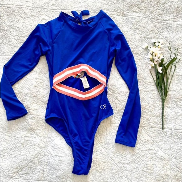 Ocean Pacific (OP) long sleeved swimsuit cobalt blue - Picture 5 of 5